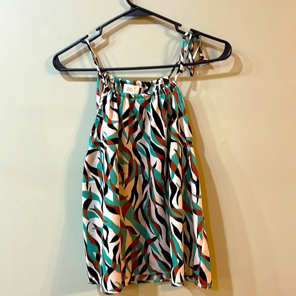 NWOT - Multicolored Silk Tie Neck Blouse - Size S - Picture 2 of 3